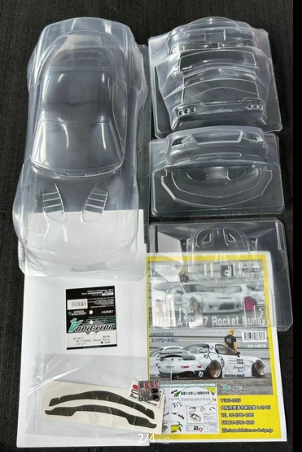 1/10 Rocket Bunny FD3S RX-7 Mazda Body w/ 3D DECALS (200mm) Addiction AD-HB13 - Image 2