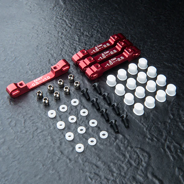 210728RRMX 2.5 RTR Alum. suspension mount set (red) or black - Image 2