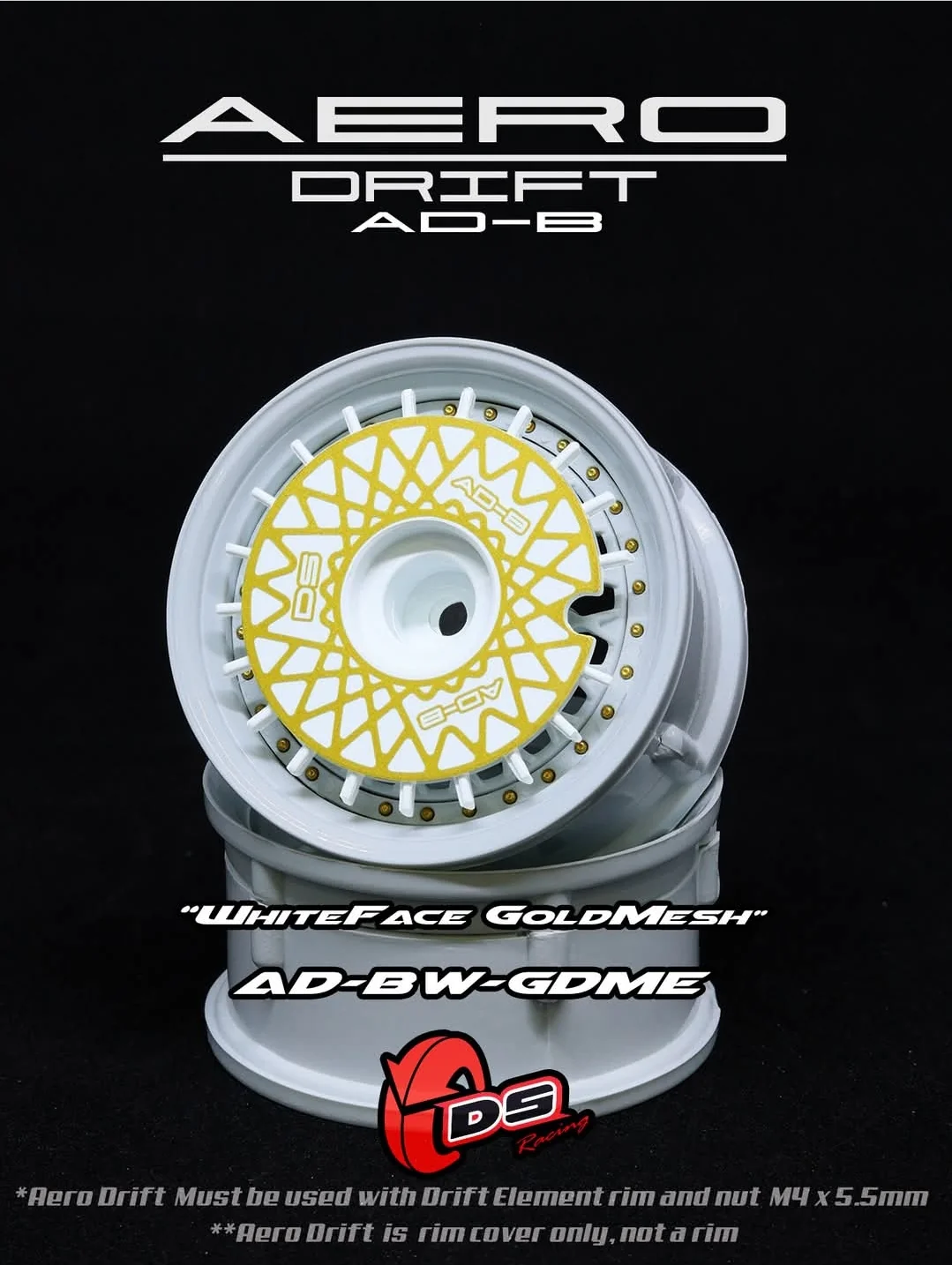 Aero Drift flat AD-AB black white with gold - Image 2