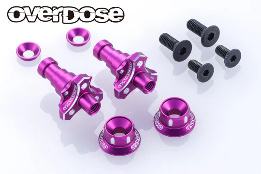 Aluminum One Piece Axle Shaft Type-2 (For OD/RWD) 5mm (RED PURPLE BLACK) [Overdose] - Image 2