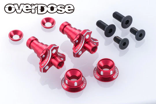 Aluminum One Piece Axle Shaft Type-2 (For OD/RWD) 5mm (RED PURPLE BLACK) [Overdose] - Image 3