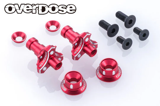 Aluminum One Piece Axle Shaft Type-2 (For OD/RWD) 5mm (RED PURPLE BLACK) [Overdose] - Image 4