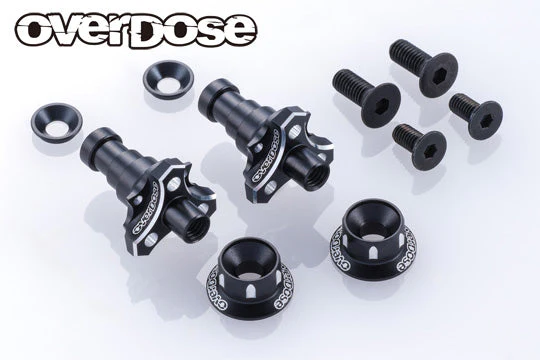 Aluminum One Piece Axle Shaft Type-2 (For OD/RWD) 5mm (RED PURPLE BLACK) [Overdose] - Image 5