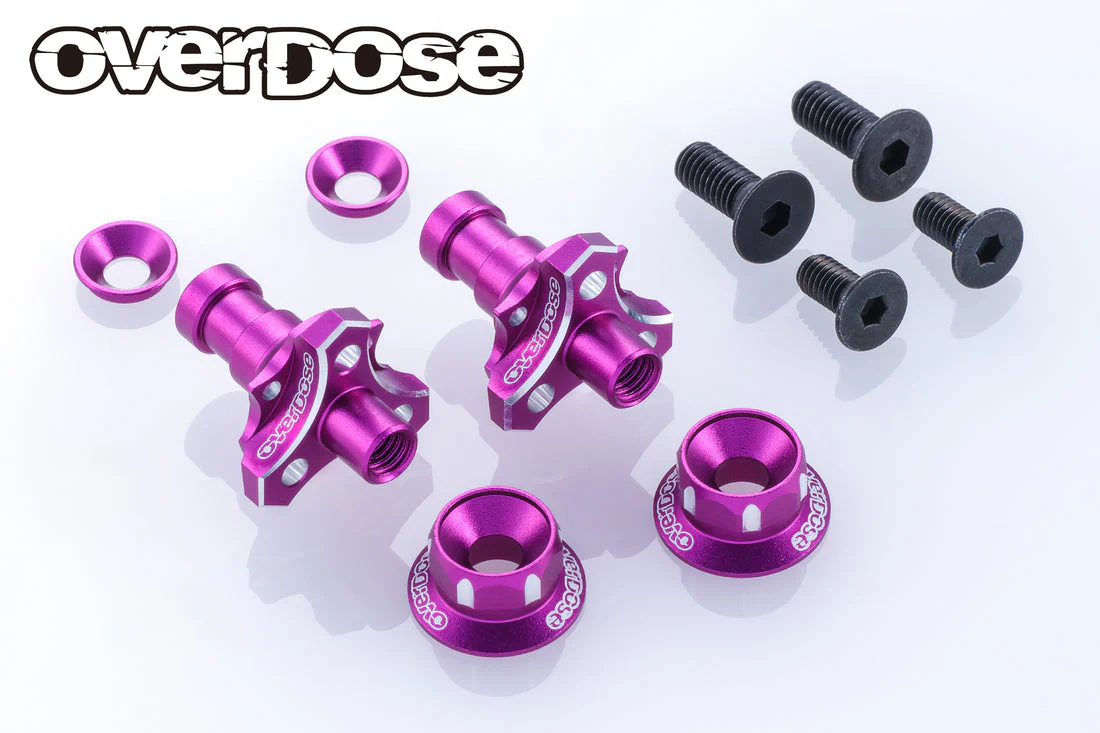 Aluminum One Piece Axle Shaft Type-2 (For OD/RWD) 5mm (RED PURPLE BLACK) [Overdose] - Image 8