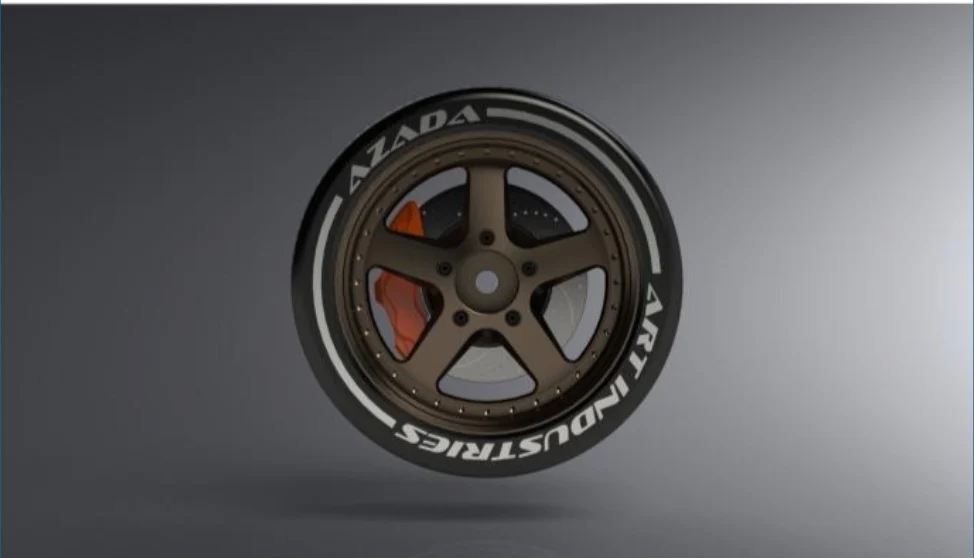 Azada Narrow 5 Spoke Steering Wheel - Bronze w/Orange Caliper AZ6116 BR OG - Image 2