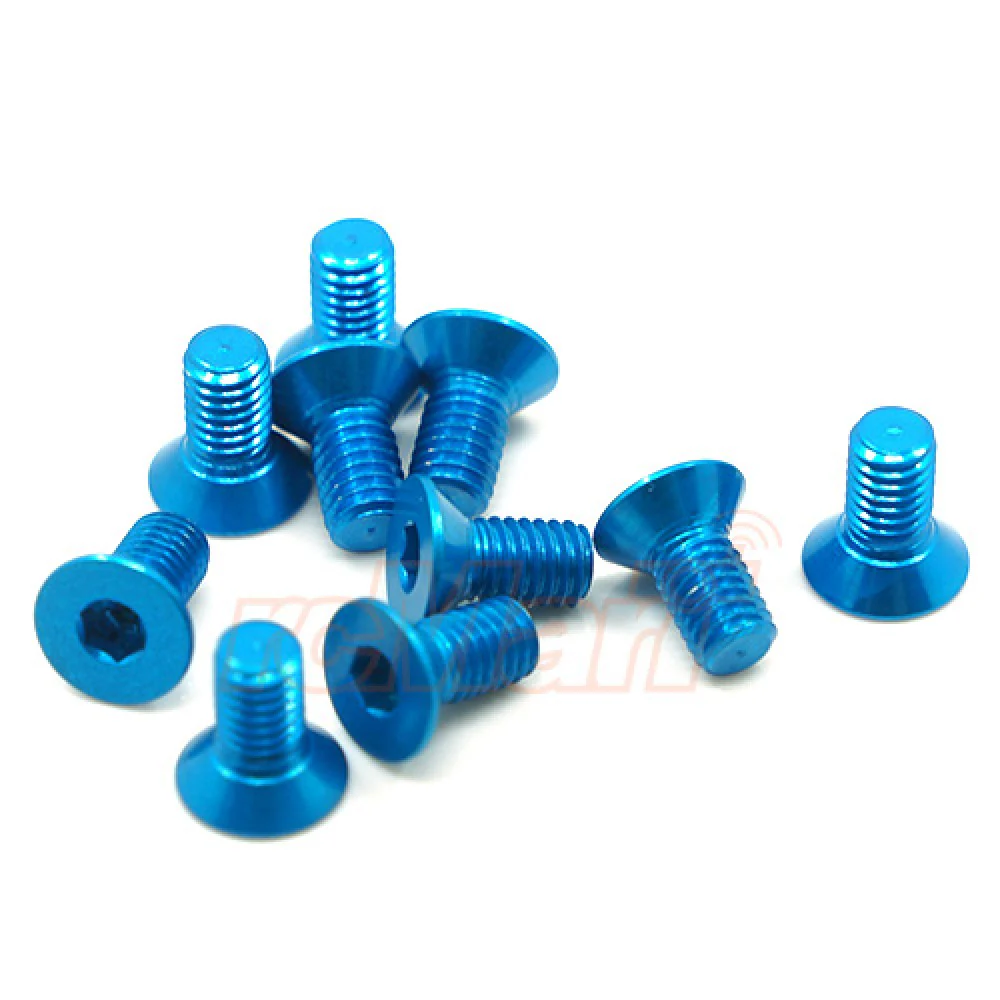 Blue screws m3 flat head various available