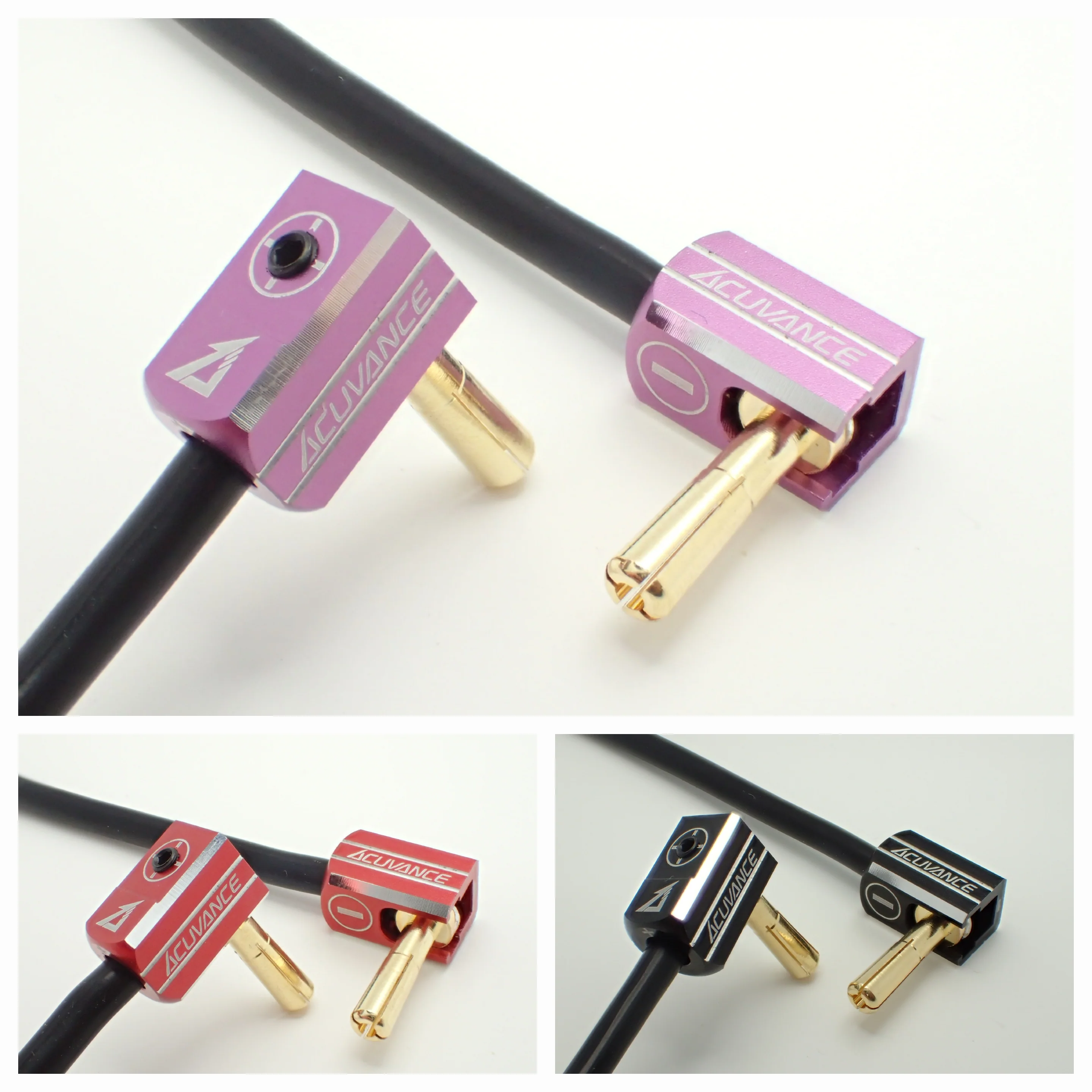 Acuvance battery connectors 5mm various colours (drop down)