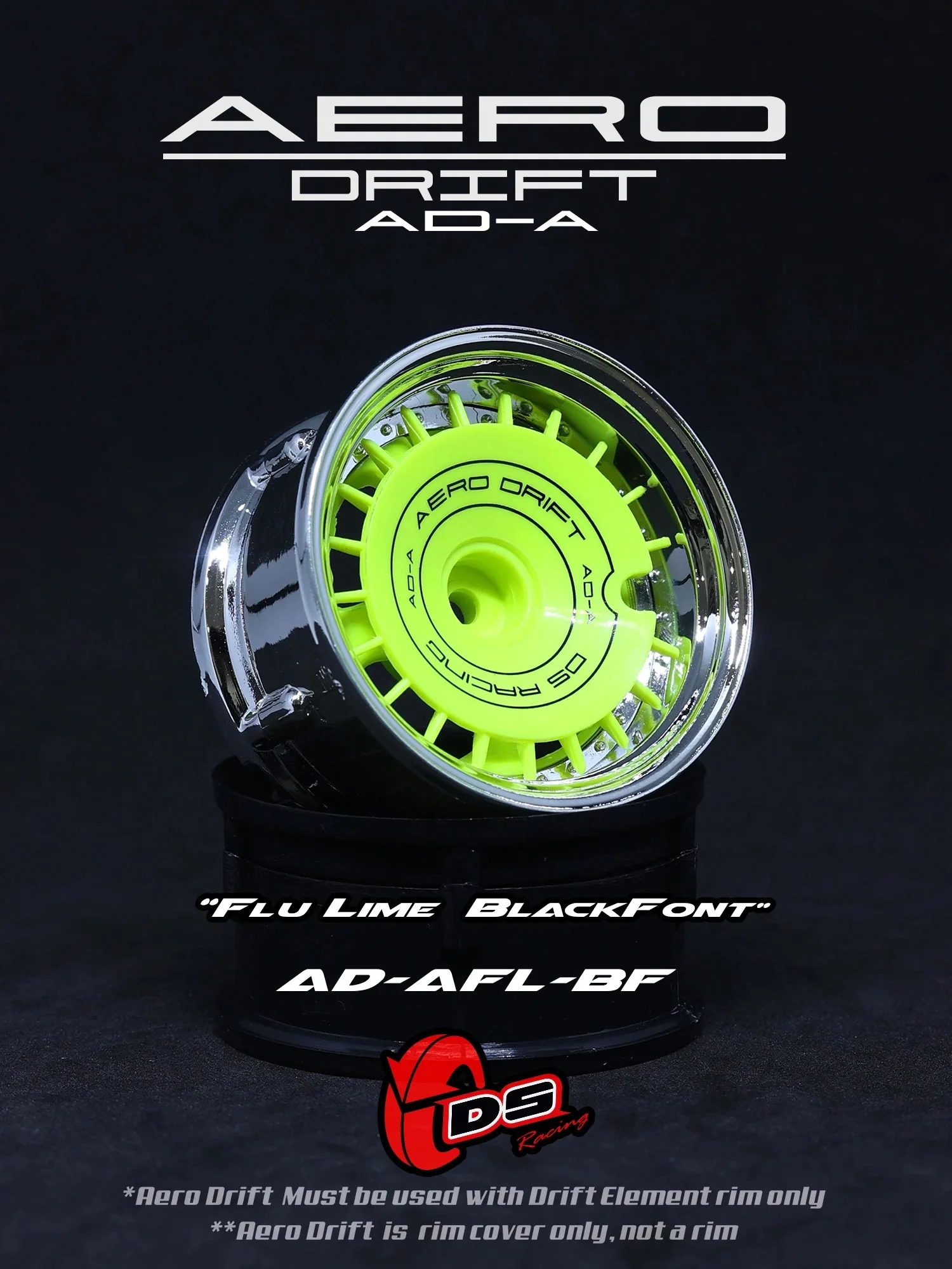 DS Racing / AD-AW-BF / Aero Drift Wheel Cover for Drift Element Wheel / Design: Slope / Color: various - Image 3
