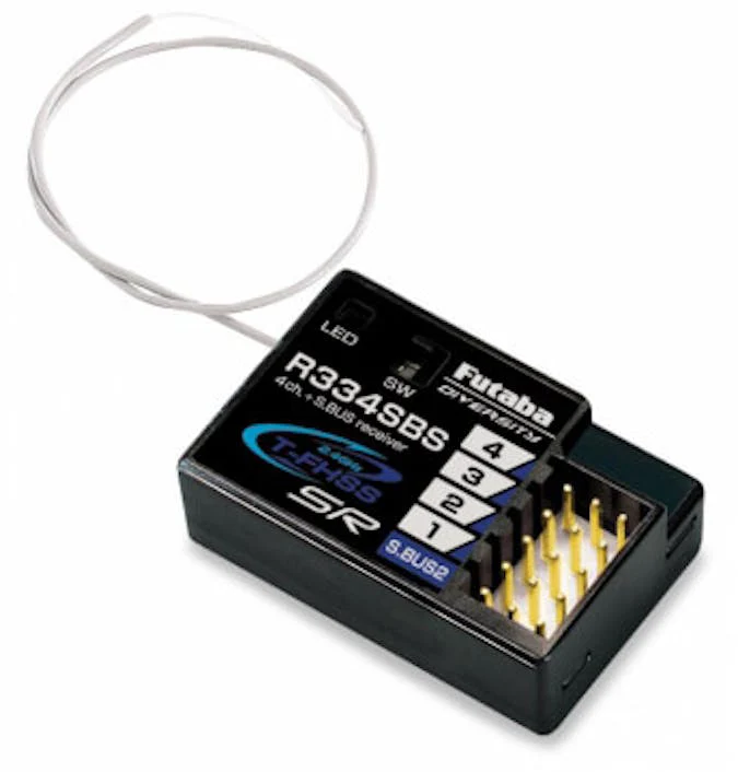 FUT05102646-3 - Futaba R334SBS 4-Channel T-FHSS SR Receiver - HV, 2.4GHz