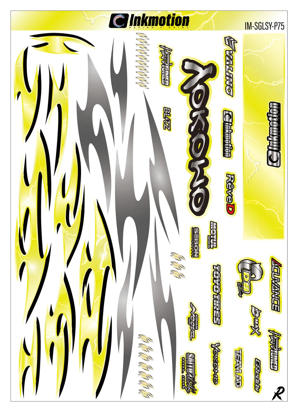 Inkmotion Lightning Storm Yellow - Image 3