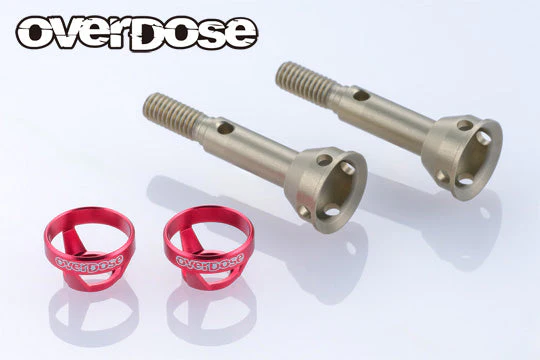 Light Weight Aluminum Rear Axle Shaft (For Galm ver2) (RED PURPLE BLACK) [Overdose] OD3982 OD3981 OD3980 - Image 2