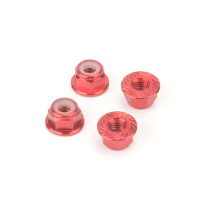 Monkey King M4 Alloy Serrated Nyloc Nuts - various colours- 4pcs - Image 3