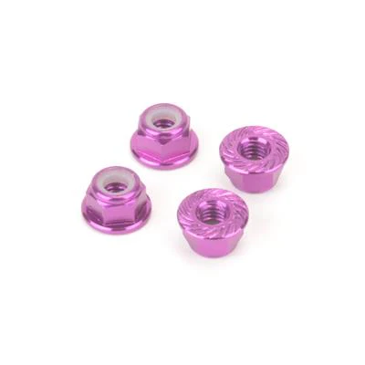 Monkey King M4 Alloy Serrated Nyloc Nuts - various colours- 4pcs - Image 4