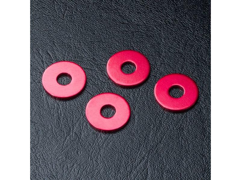 MST / 820049R / Wheel Hub Spacer 1.0mm (4pcs) / Color: Red or black