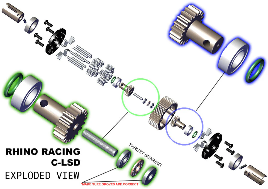 RHINO RACING C-LSD rr 600 YD2 ALUMINUM DIFFERENTIAL ASSEMBLY UNIT - Image 4