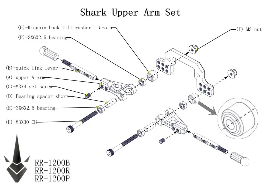 SHARK Upper Arms
For SHARK DDSS YD2 RMX RDX
Various colours - Image 5