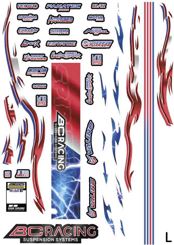 BC Racing - Red & Blue Flames - Image 2