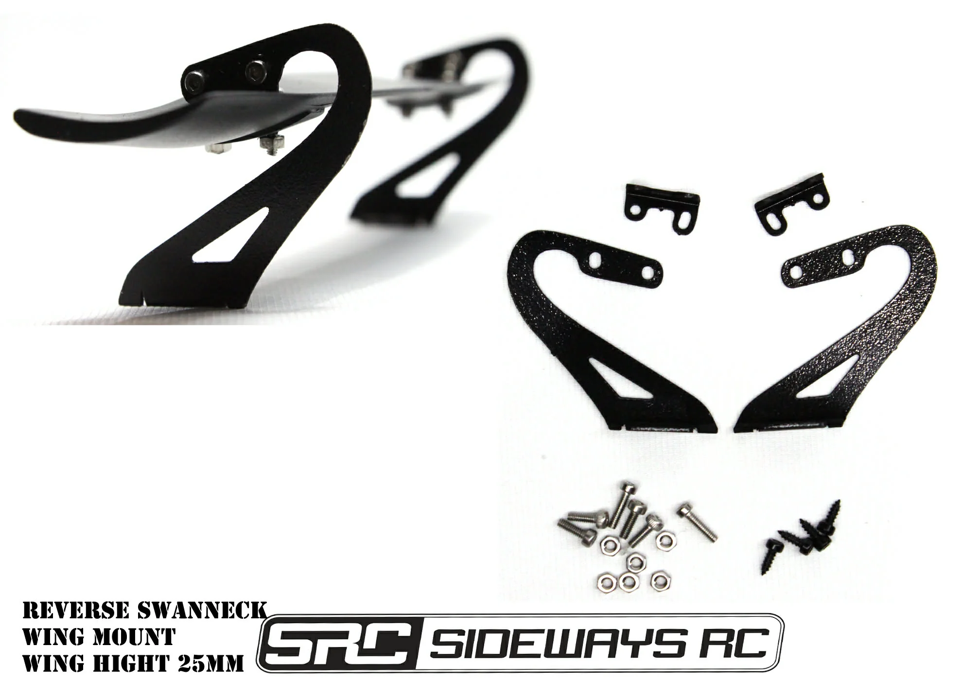Src swan neck mount wing mounts SRC-REVSN-WM1-BK