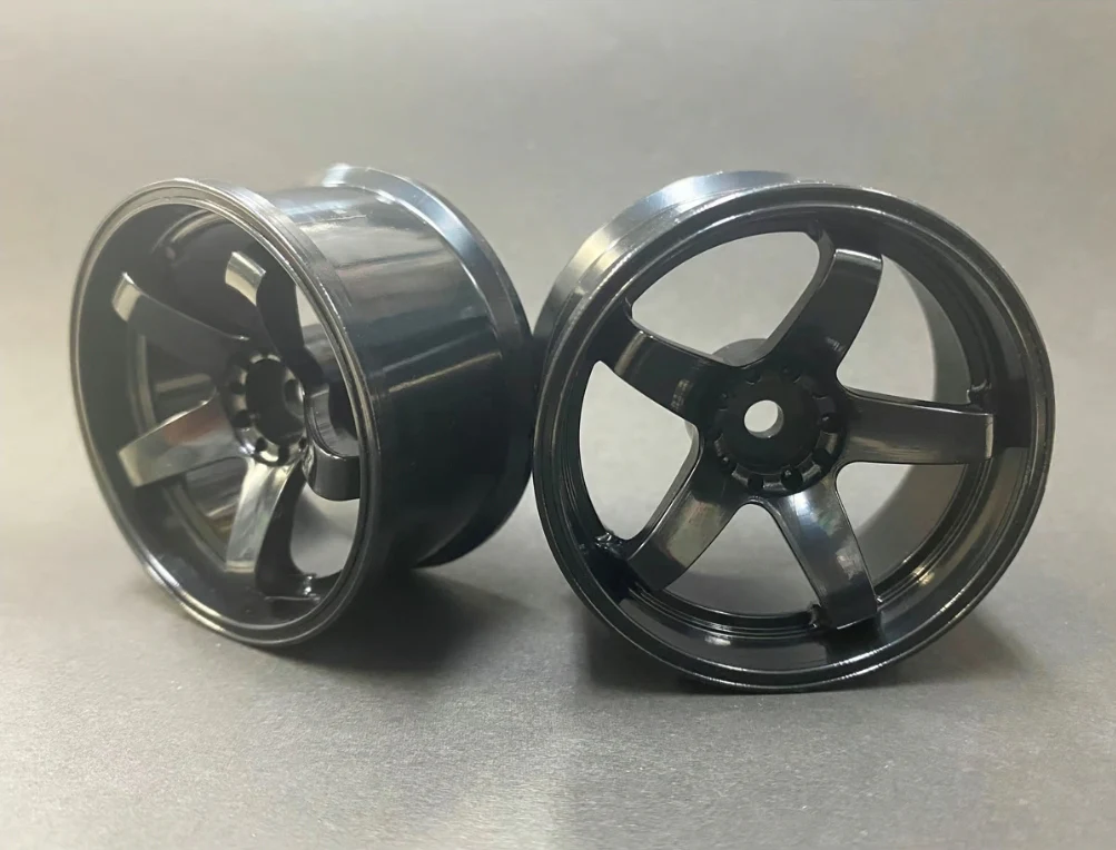 Topline premium rc drift wheel 5 spoke rota style various offset black