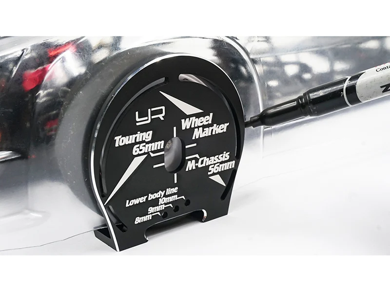 Yeah Racing Aluminium Wheel Well Marker for 1:10 Touring and M-Chassis (Black)
YT-0203BK