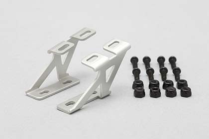Yokomo Aluminium Wing Stay Mid Silver For 1/10 Drift Car #D-056MA