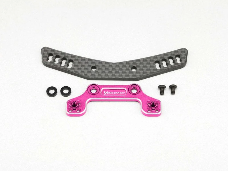Yokomo - Y2-017AGPA - Hybrid Front Shock Tower (Carbon/Aluminum) for YD-2 / Purple